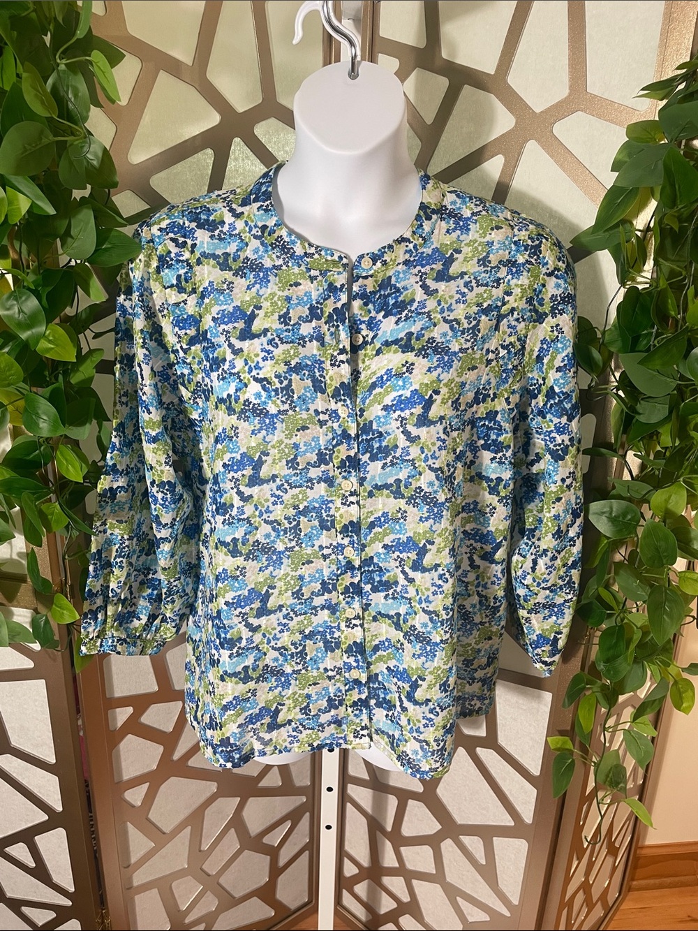 Style & Co. Floral Button-Front Blouse